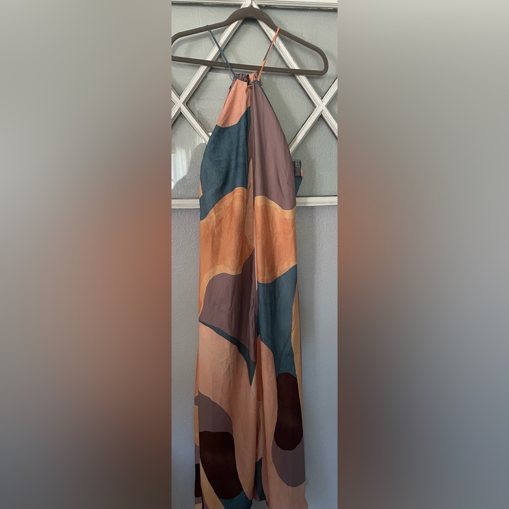Multicolor ASOS Halter Maxi Dress